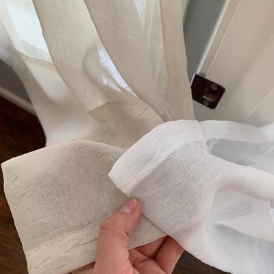 Set of Sheer Curtains & Tension Rods (LR-HS)