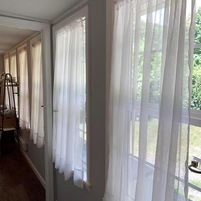 Set of Sheer Curtains & Tension Rods (LR-HS)