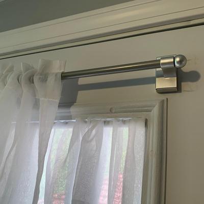 Set of Sheer Curtains & Tension Rods (LR-HS)