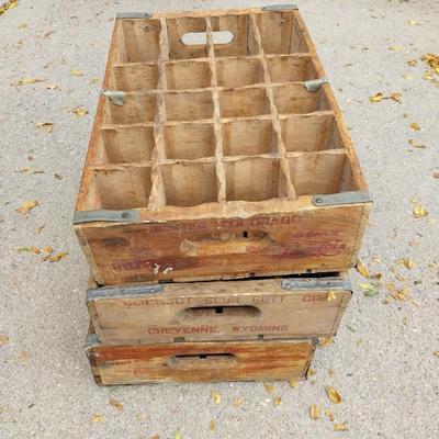 PEPSI AND WHISLE VINTAGE WOODEN CRATES