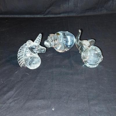 SOLID GLASS BLENKO HANDCRAFT ANIMALS