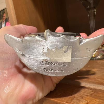 Spoontiques pewter hummingbird clock