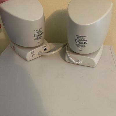 Office Electronics: Altec Speaker System, Canon Printing Calculator, & Paper Shredder (O-MG)