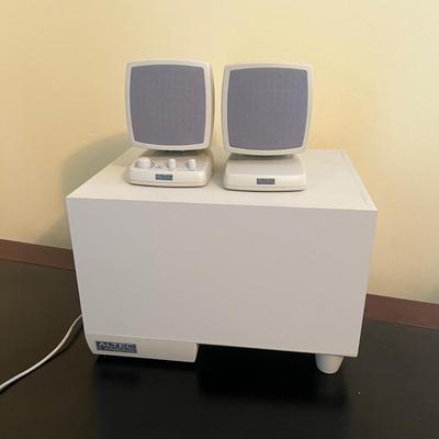 Office Electronics: Altec Speaker System, Canon Printing Calculator, & Paper Shredder (O-MG)