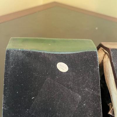 'Toads Escape' Kenneth Grahame Bookends with Unique Wooden Candleholder (O-MG)