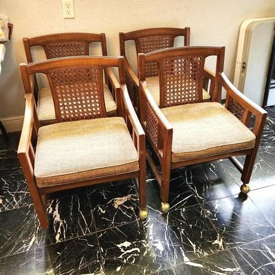 Lot #132  Set of 4 Mid Century Modern Chairs