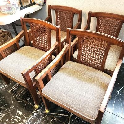 Lot #132  Set of 4 Mid Century Modern Chairs