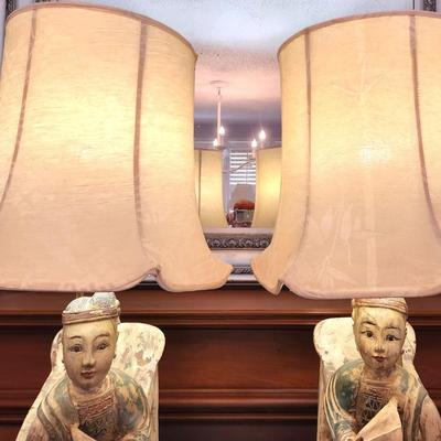 Lot #133  Nice Pair of Vintage Asian Style Table Lamps