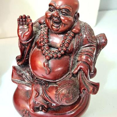 Lot #134 Contemporary Resin Decorative Lot - 3 Asian Figures - Prosperity, etc