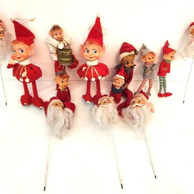 Lot #141  Lot of Vintage Christmas Japan Elves and Picks