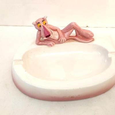 Lot #142  Vintage 1980's Pink Panther Ashtray - scarce