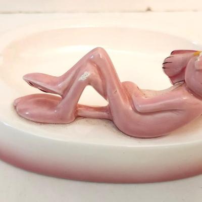 Lot #142  Vintage 1980's Pink Panther Ashtray - scarce