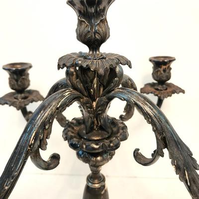 Lot #147  Vintage Silverplate Candelabra