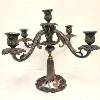 Lot #147  Vintage Silverplate Candelabra