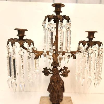 Lot #150  Magnificent Antique Center Girondole - large crystals