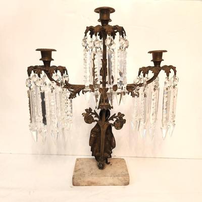 Lot #150  Magnificent Antique Center Girondole - large crystals