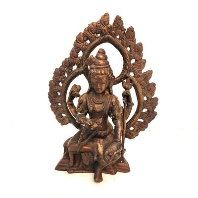 Lot #151  Solid Brass Seated SHIVA - 20th century