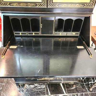 Lot #159  Contemporary Drop Down Desk/Secretary with Asian styling
