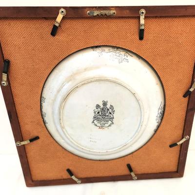 Lot #163  Antique Ironstone Plate in Shadow Box - 19th Century Chinese Import