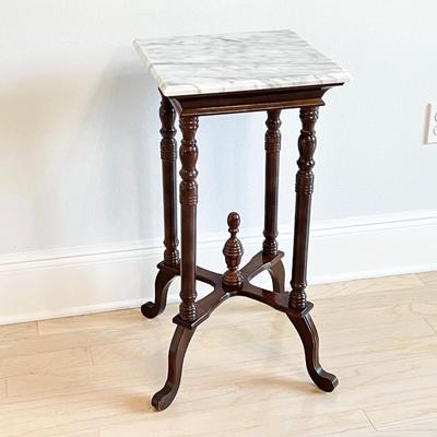 Solid Wood Marble Top Side Table