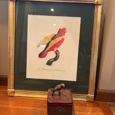 Dezine Box with Bird Lid & Parakeet Artwork (LR-MG)