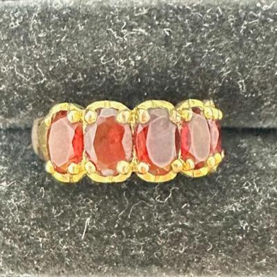 Silver - Garnet Stones
