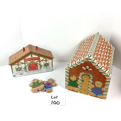 100 Gingerbread Lot Hallmark Santa Workshop Play Set