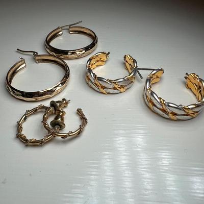 Gold Post and Clip Earrings (BR2-RG)