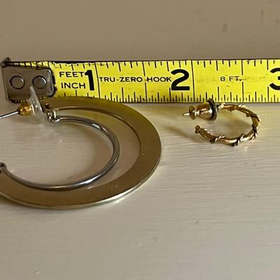 Gold Post and Clip Earrings (BR2-RG)