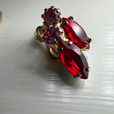 Gold Post and Clip Earrings (BR2-RG)