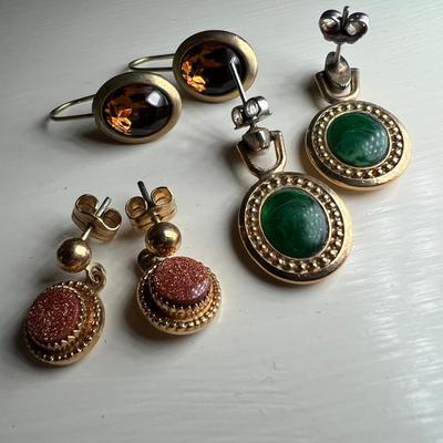 Gold Post and Clip Earrings (BR2-RG)