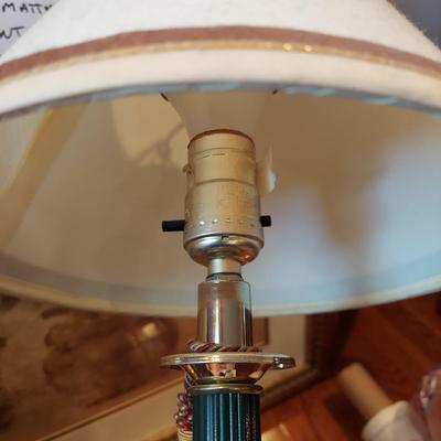 Two Matching Brass Accented Lamps with Tassels (LR-MG)