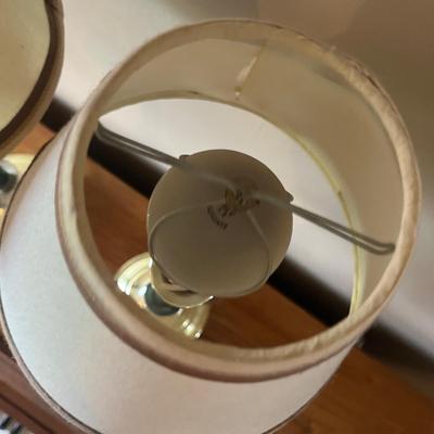 Two Matching Brass Accented Lamps with Tassels (LR-MG)