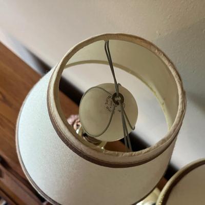 Two Matching Brass Accented Lamps with Tassels (LR-MG)