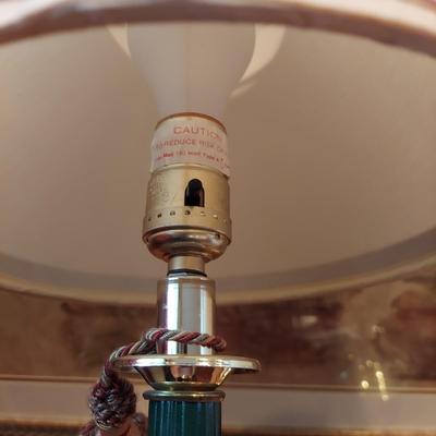 Two Matching Brass Accented Lamps with Tassels (LR-MG)