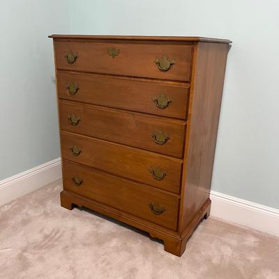 Solid Maple Five Drawer Dresser