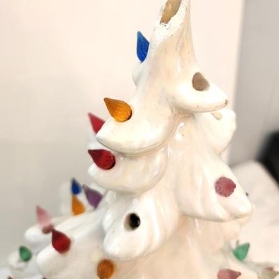 Lot #166 Vintage Ceramic Christmas Tree - Large, White