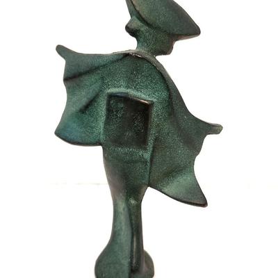 Lot #167  Mid Century Modern Metal Abstract Japanese Figure