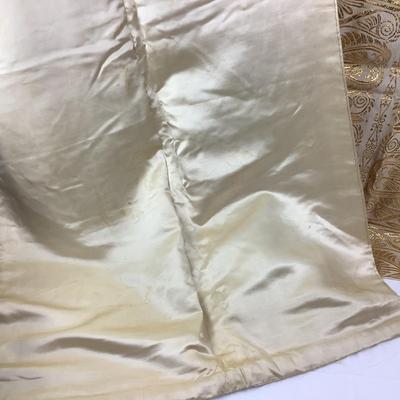 853 Vintage Golden Embroidered Tunic & Shawl
