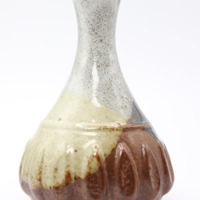 Robert Maxwell Style Pottery Craft Art MCM Stoneware Quadrant Color Bud Flower Vase