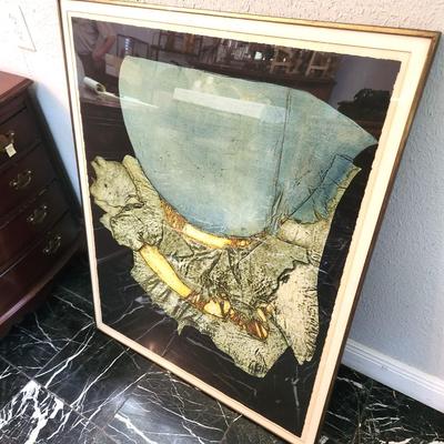Lot #178  Framed Print "Metallic Night II - Artist Cynthia Knapton - dated 1974