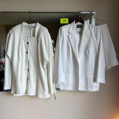 White pant suits