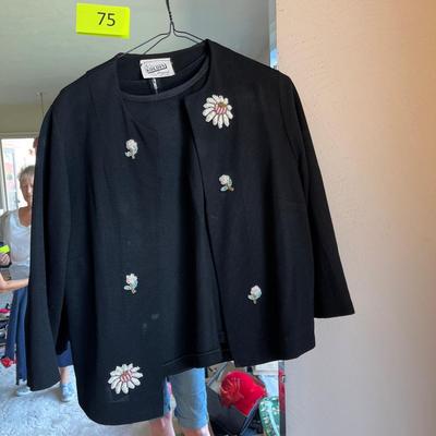 Black with flowers outfit