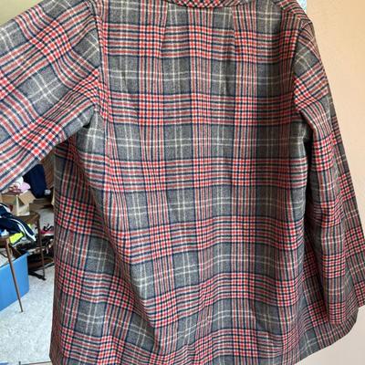 Plaid 70s dress suit