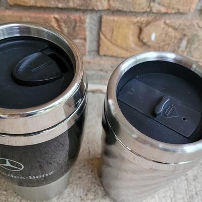 Mercedes-Benz and Swirl Stainless Travel Cups