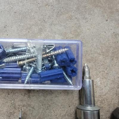 Mixed Lot of Screwdrivers, Tape Measure, and Screws