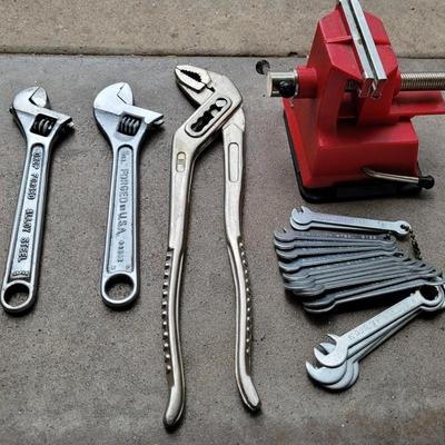 Mixed Tool Lot with Vise