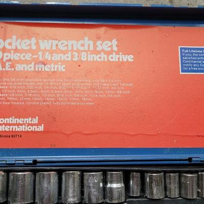 Socket Wrench Set in a Metal Case