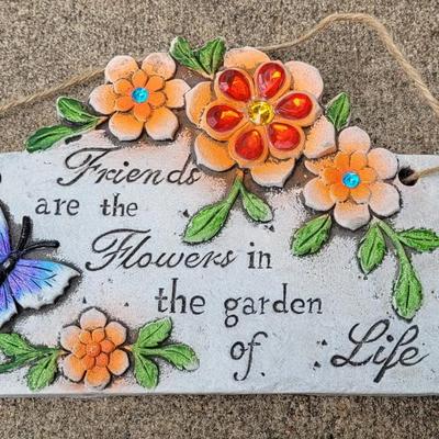 Garden Plaque and (2) Matted Pictures