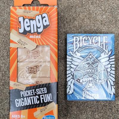 New Pocket Size Jenga and New Playing Cards